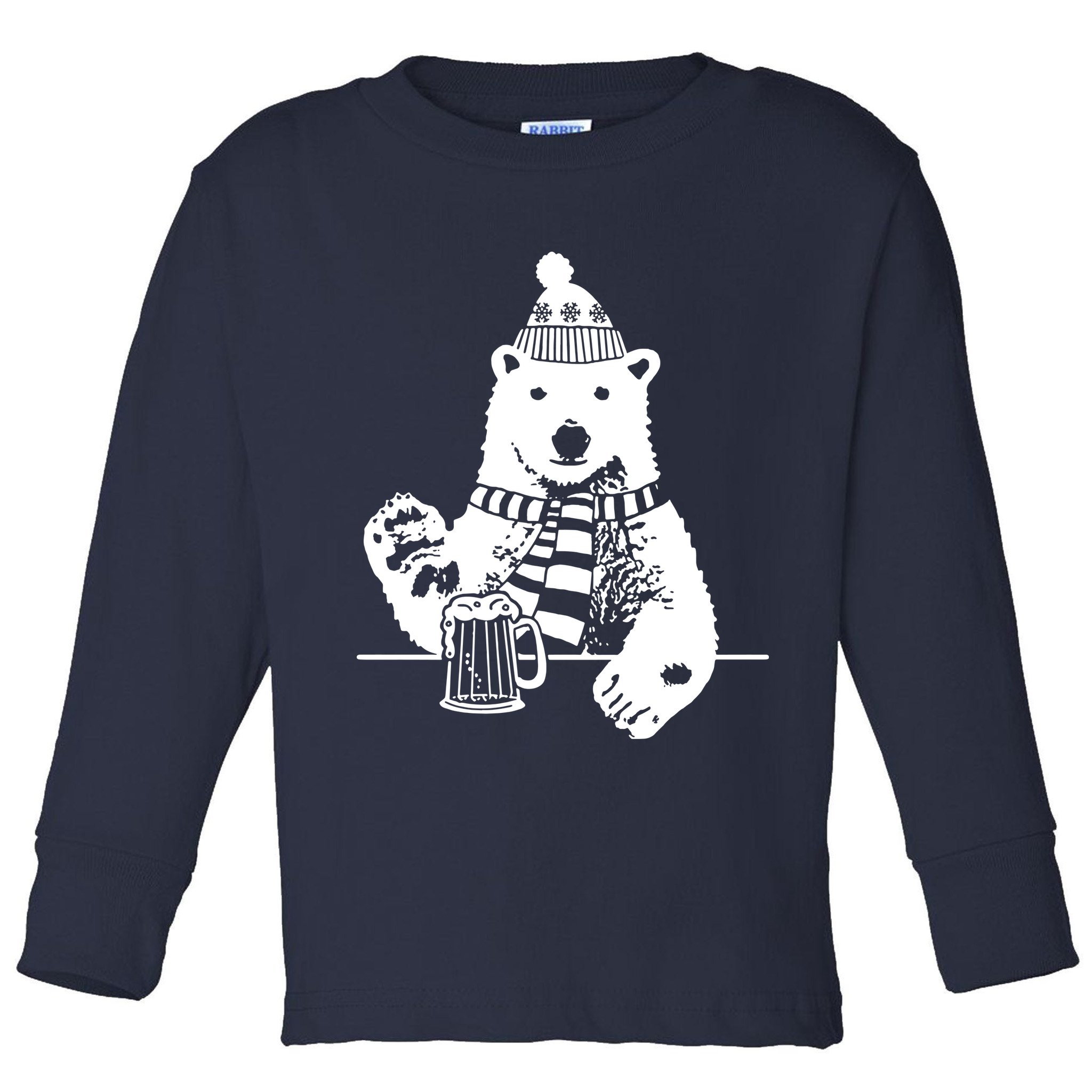 Polar Bear Beer Toddler Long Sleeve Shirt