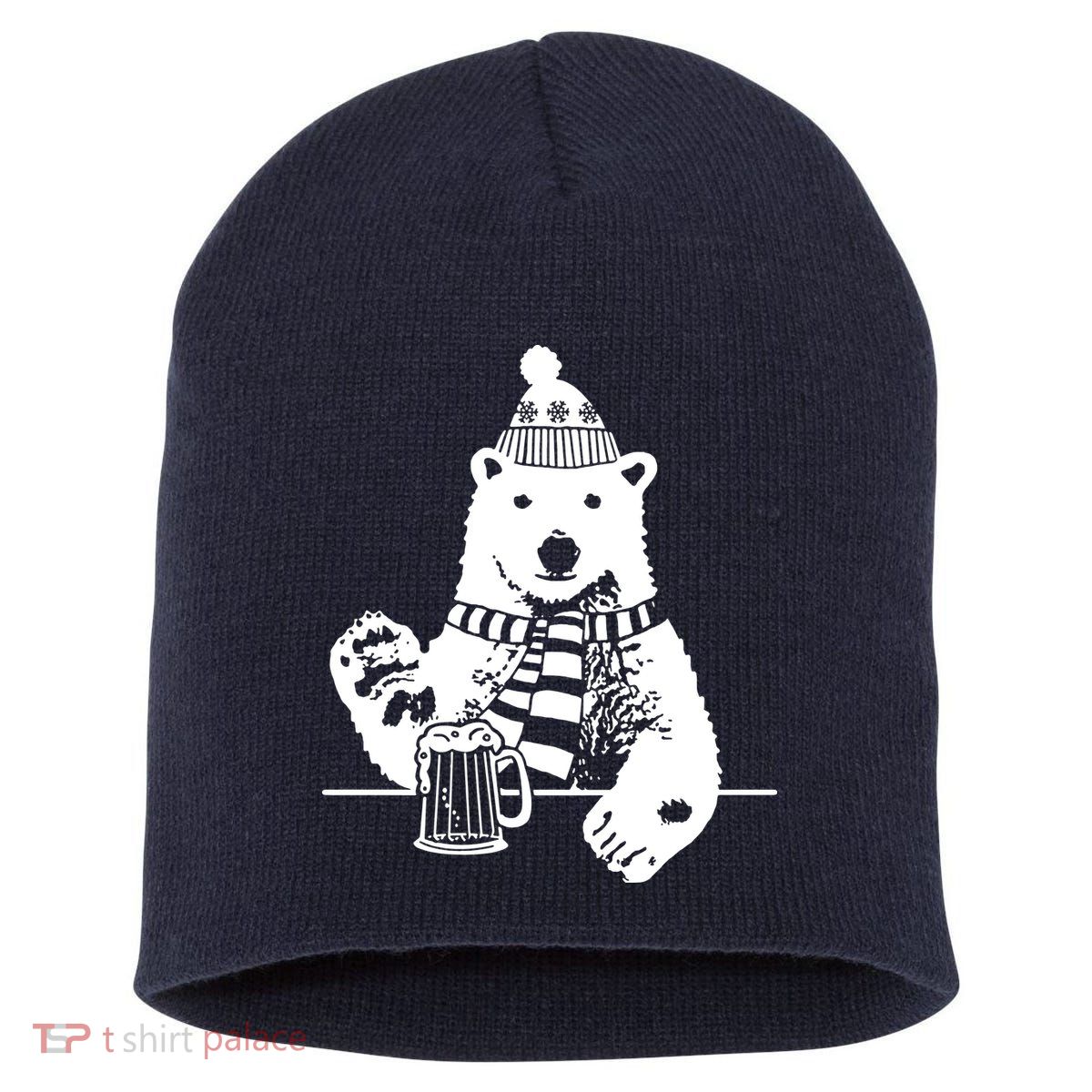 Polar Bear Beer Short Acrylic Beanie