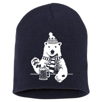 Polar Bear Beer Short Acrylic Beanie