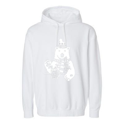 Polar Bear Beer Garment-Dyed Fleece Hoodie