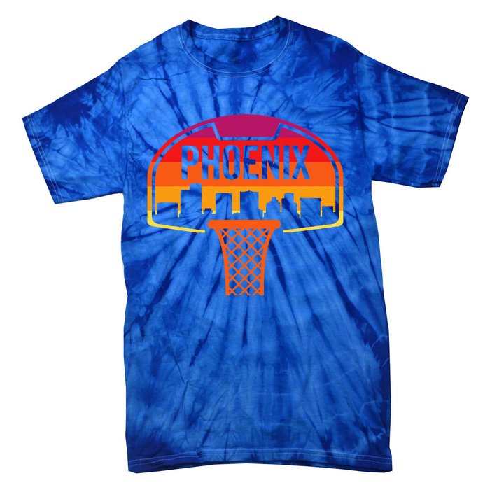 Phoenix Basketball BBall Vintage Retro Sunset Game Fan Tie-Dye T-Shirt