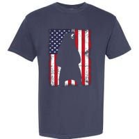 Patriotic Black Bear American Flag Usa 4th Of July Garment-Dyed Heavyweight T-Shirt