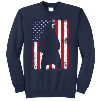 Patriotic Black Bear American Flag Usa 4th Of July Sweatshirt