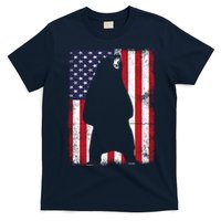 Patriotic Black Bear American Flag Usa 4th Of July T-Shirt