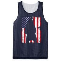 Patriotic Black Bear American Flag Usa 4th Of July Mesh Reversible Basketball Jersey Tank