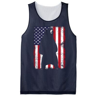 Patriotic Black Bear American Flag Usa 4th Of July Mesh Reversible Basketball Jersey Tank