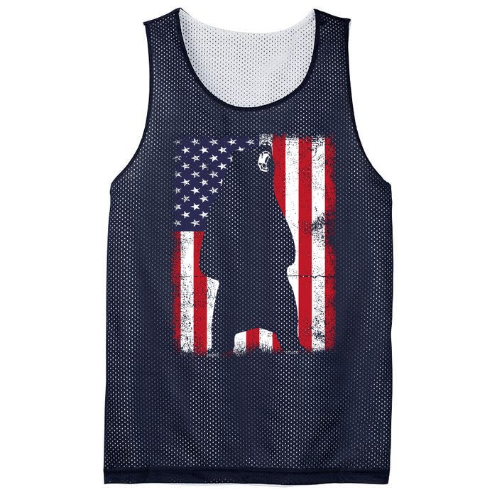 Patriotic Black Bear American Flag Usa 4th Of July Mesh Reversible Basketball Jersey Tank