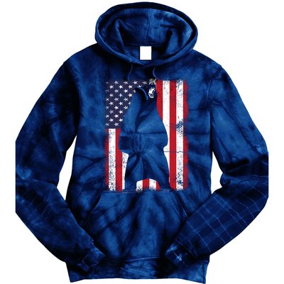 Patriotic Black Bear American Flag Usa 4th Of July Tie Dye Hoodie