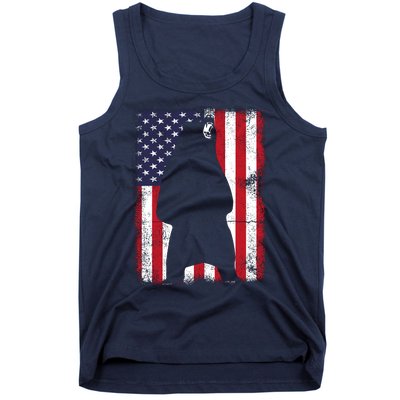 Patriotic Black Bear American Flag Usa 4th Of July Tank Top