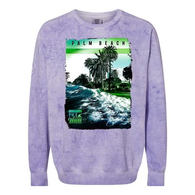 Palm Beach Break The Waves Colorblast Crewneck Sweatshirt