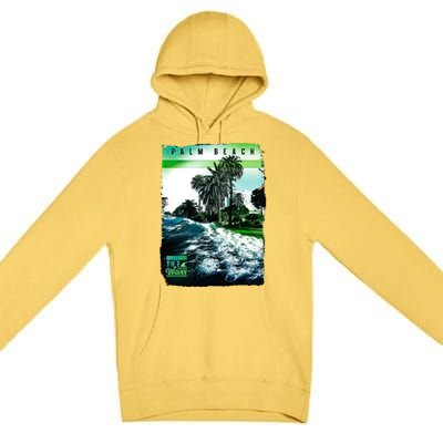 Palm Beach Break The Waves Premium Pullover Hoodie