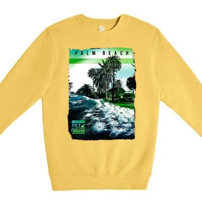 Palm Beach Break The Waves Premium Crewneck Sweatshirt