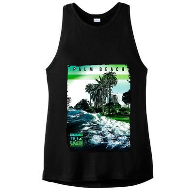 Palm Beach Break The Waves Ladies PosiCharge Tri-Blend Wicking Tank
