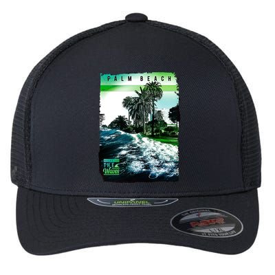 Palm Beach Break The Waves Flexfit Unipanel Trucker Cap