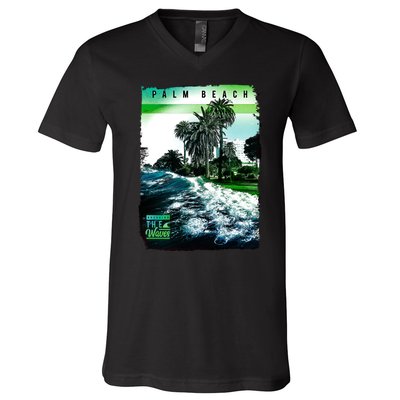 Palm Beach Break The Waves V-Neck T-Shirt