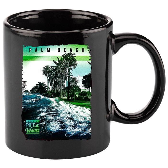 Palm Beach Break The Waves 11oz C Handle Ceramic Mug