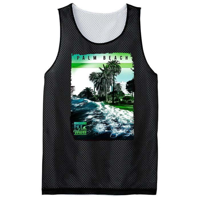 Palm Beach Break The Waves Mesh Reversible Basketball Jersey Tank