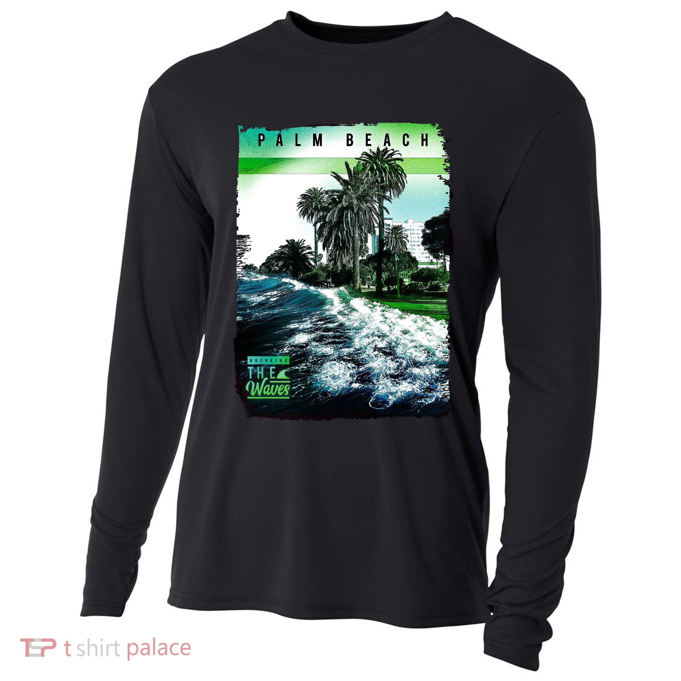 Palm Beach Break The Waves Cooling Performance Long Sleeve Crew