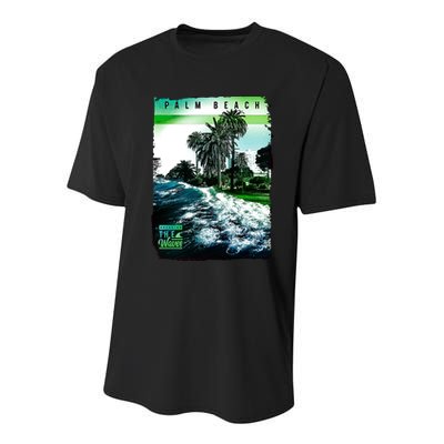 Palm Beach Break The Waves Youth Performance Sprint T-Shirt