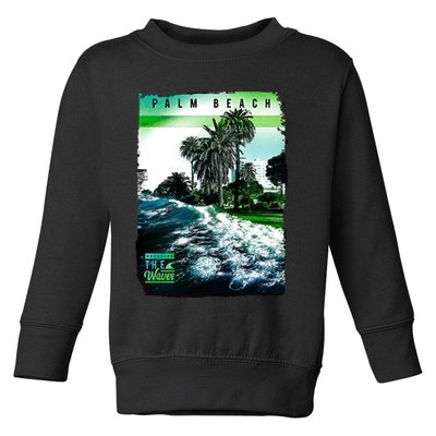 Palm Beach Break The Waves Toddler Sweatshirt