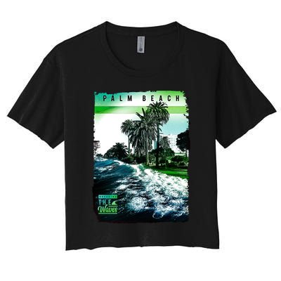Palm Beach Break The Waves Crop Top