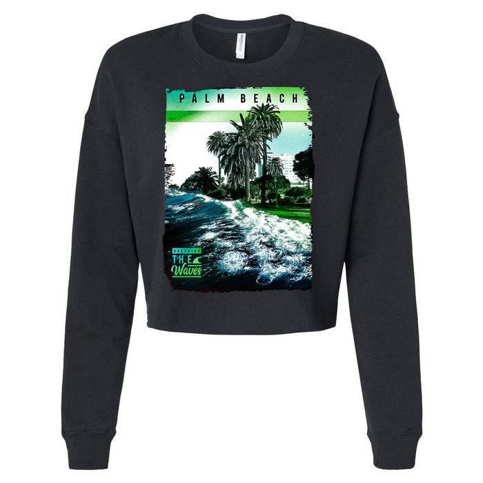 Palm Beach Break The Waves Cropped Pullover Crew