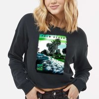 Palm Beach Break The Waves Cropped Pullover Crew