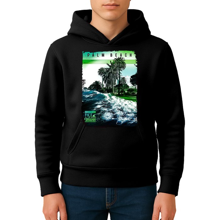 Palm Beach Break The Waves Kids Hoodie