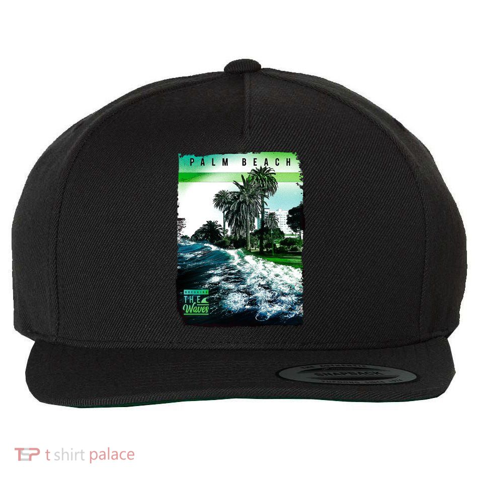Palm Beach Break The Waves Wool Snapback Cap