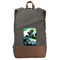 Palm Beach Break The Waves Cotton Canvas Backpack