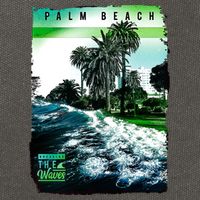 Palm Beach Break The Waves Cotton Canvas Backpack