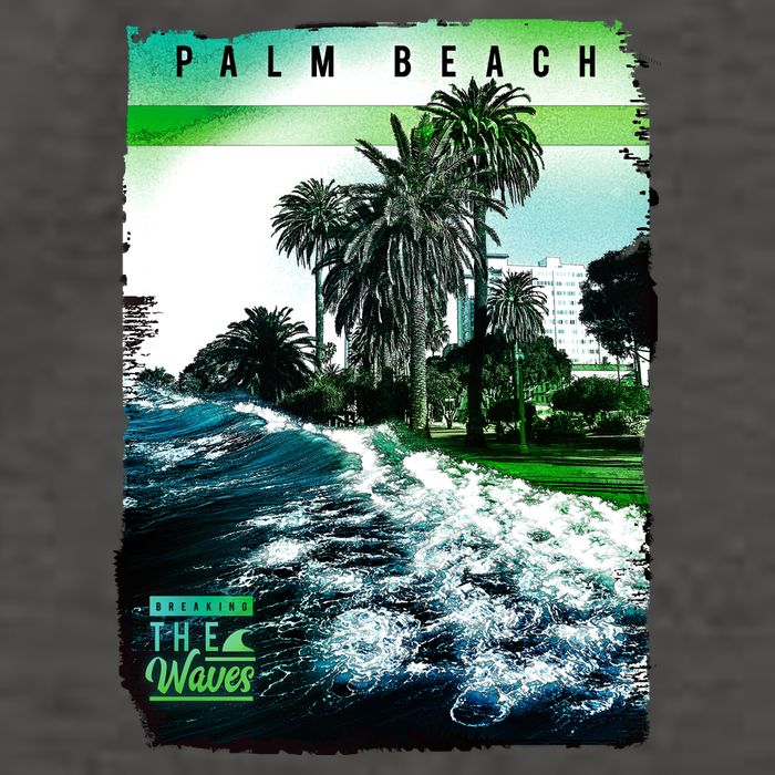 Palm Beach Break The Waves Vector Backpack