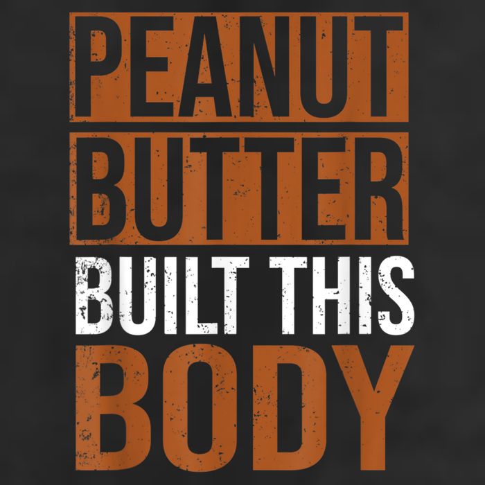 Peanut Butter Built This Body, Peanut Butter Lover Crop Fleece Hoodie