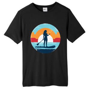 Paddle Bote Board Sup Surfer Girl Standup Balance Boy Beach Tall Fusion ChromaSoft Performance T-Shirt