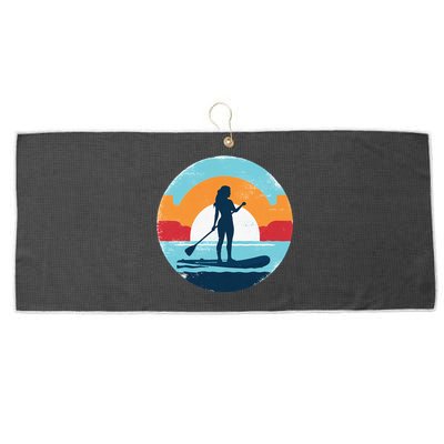 Paddle Bote Board Sup Surfer Girl Standup Balance Boy Beach Large Microfiber Waffle Golf Towel