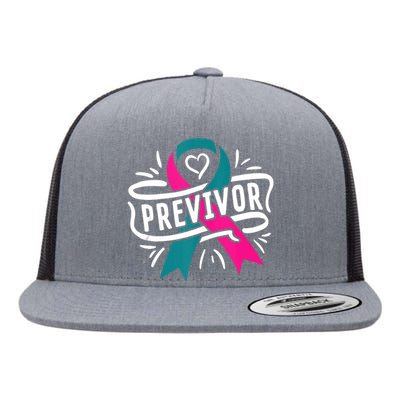 Previvor BRCA Breast Cancer Awareness Support Flat Bill Trucker Hat