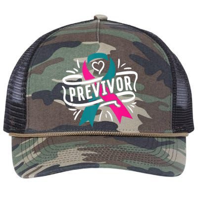 Previvor BRCA Breast Cancer Awareness Support Retro Rope Trucker Hat Cap