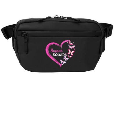 Pink Butterfly Breast Cancer Support Squad Pink Ribbon Funny Gift Crossbody Pack