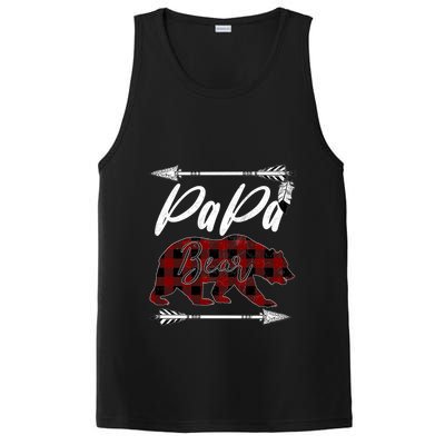 Papa Bear Buffalo Plaid Flannel FatherS Day Gift Dad Pops Meaningful Gift PosiCharge Competitor Tank