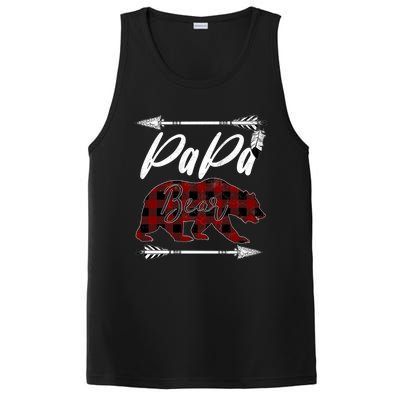 Papa Bear Buffalo Plaid Flannel FatherS Day Gift Dad Pops Meaningful Gift PosiCharge Competitor Tank