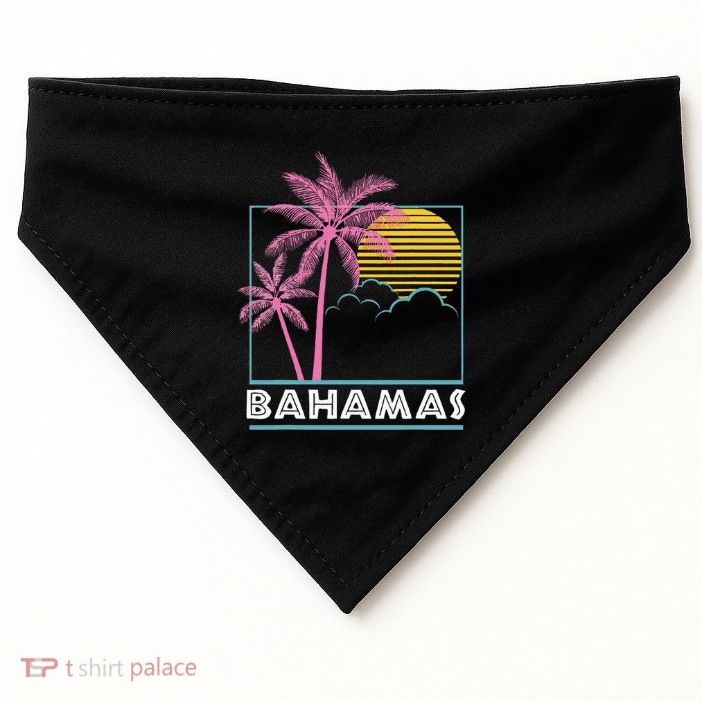 Proud Bahamas Bahamians Flag Gift Design Idea Nassau Design USA-Made Doggie Bandana