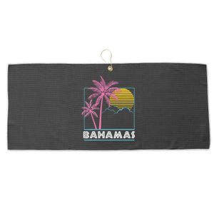 Proud Bahamas Bahamians Flag Gift Design Idea Nassau Design Large Microfiber Waffle Golf Towel