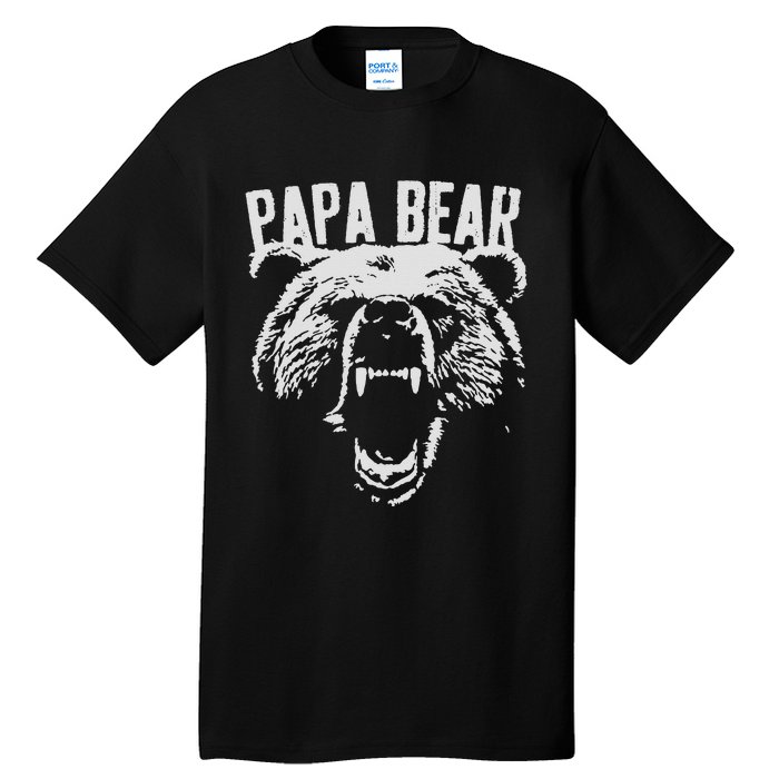 Papa Bear Best Dad Fathers Day Father Pop Men Vintage Gifts Tall T-Shirt