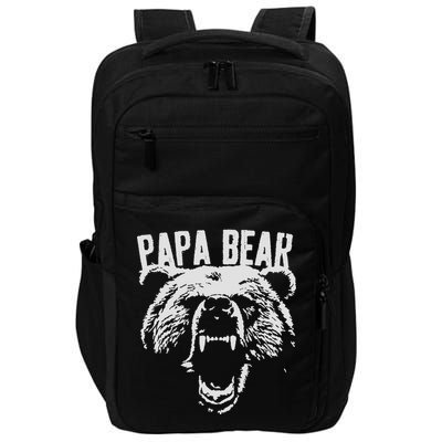 Papa Bear Best Dad Fathers Day Father Pop Men Vintage Gifts Impact Tech Backpack
