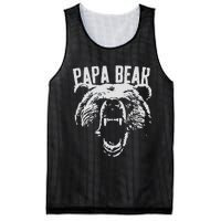 Papa Bear Best Dad Fathers Day Father Pop Men Vintage Gifts Mesh Reversible Basketball Jersey Tank