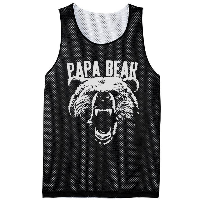 Papa Bear Best Dad Fathers Day Father Pop Men Vintage Gifts Mesh Reversible Basketball Jersey Tank