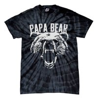 Papa Bear Best Dad Fathers Day Father Pop Men Vintage Gifts Tie-Dye T-Shirt