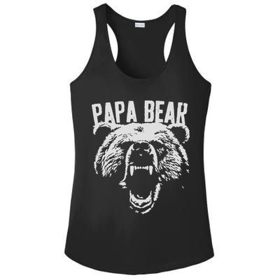 Papa Bear Best Dad Fathers Day Father Pop Vintage Gifts Ladies PosiCharge Competitor Racerback Tank