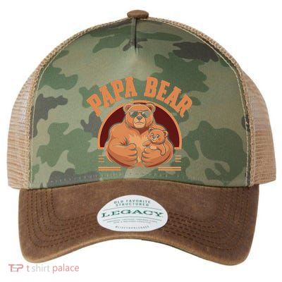 Papa Bear Bear Family Love Dad Father Daddy Cool Gift Legacy Tie Dye Trucker Hat