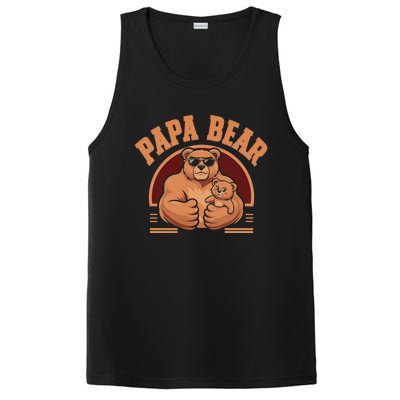 Papa Bear Bear Family Love Dad Father Daddy Cool Gift PosiCharge Competitor Tank